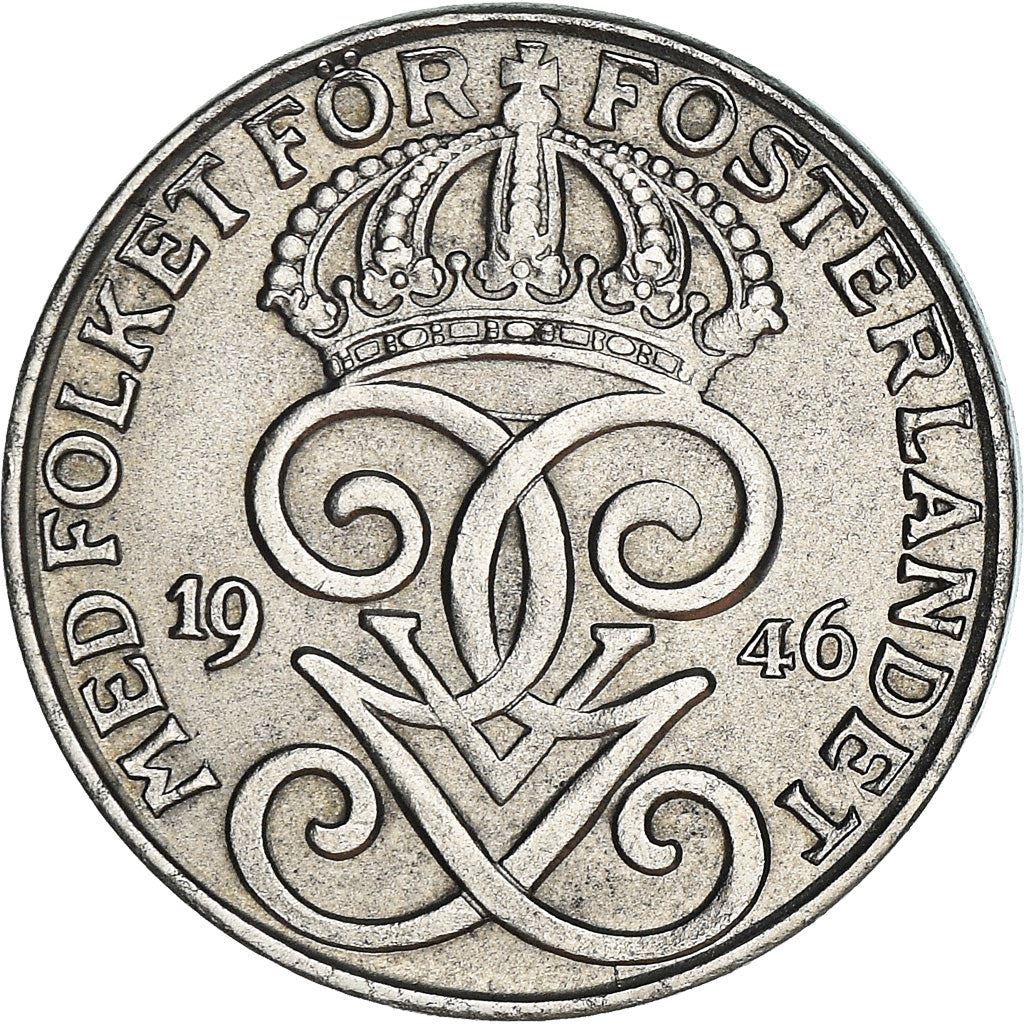 Swedish Coin 2 Öre | King Gustaf V | Sweden | 1942 - 1950