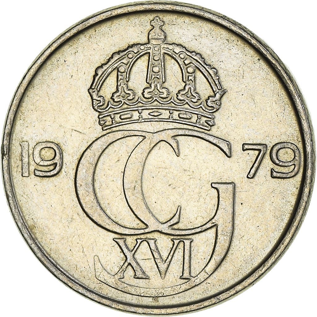 Swedish Coin 25 Öre | King Carl XVI Gustaf | Sweden | 1976 - 1984