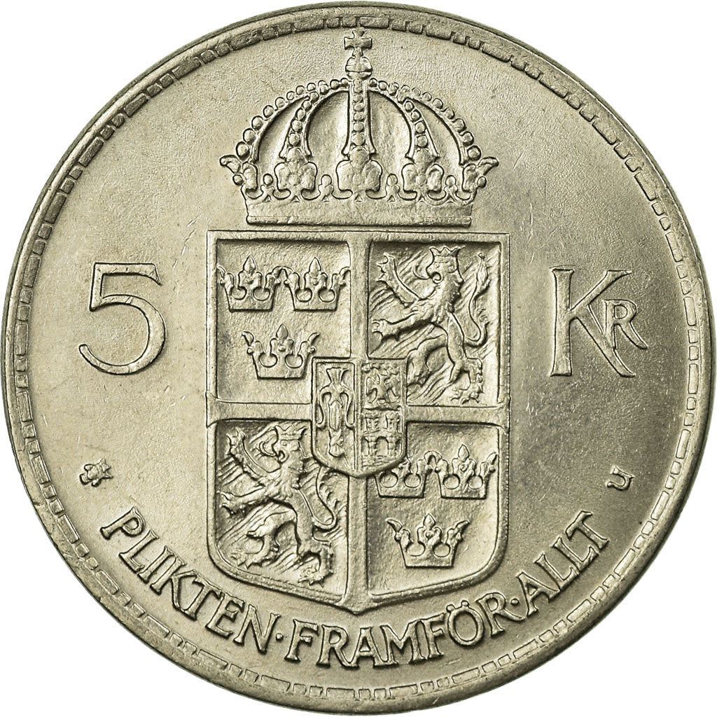 Swedish Coin 5 Kronor | Gustaf VI Adolf | Sweden | 1972 - 1973