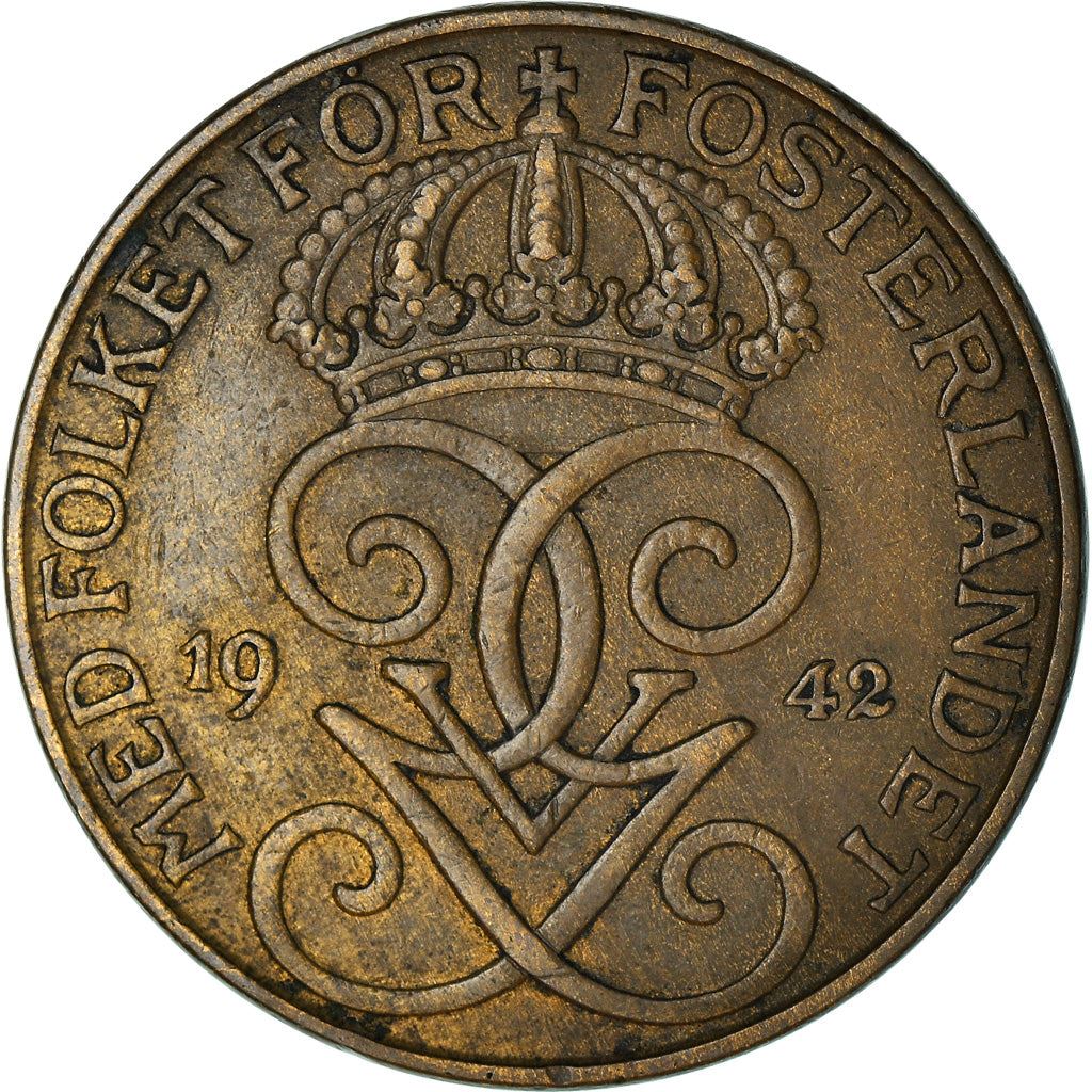 Swedish Coin 5 Öre | King Gustaf V | Sweden | 1909 - 1950