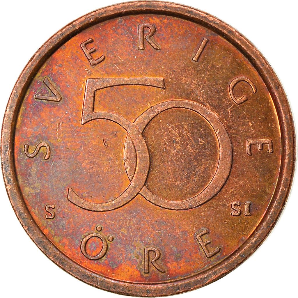 Swedish Coin 50 Öre | King Carl XVI Gustaf | Crown | Sweden | 1992 - 2009