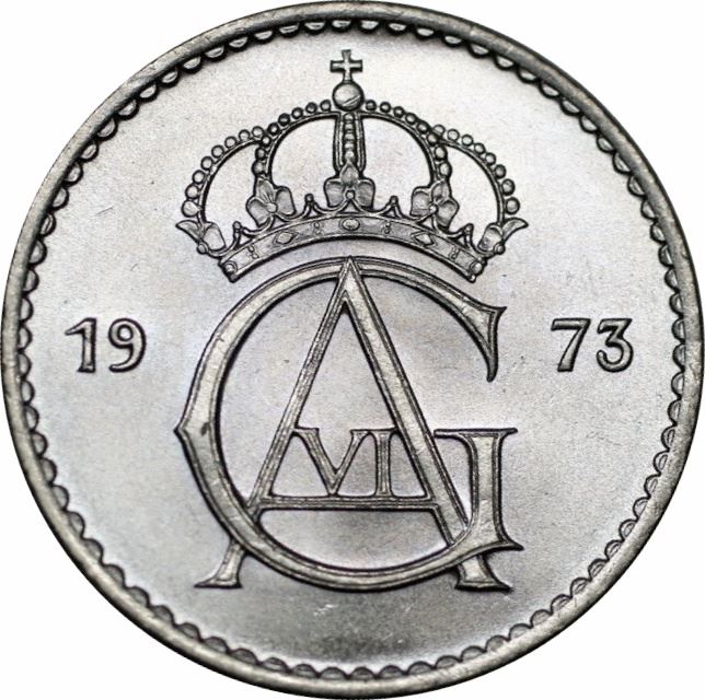 Swedish Coin 50 Öre | King Gustaf VI Adolf | Sweden | 1962 - 1973