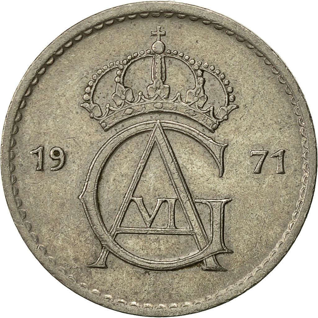 Swedish Coin 50 Öre | King Gustaf VI Adolf | Sweden | 1962 - 1973