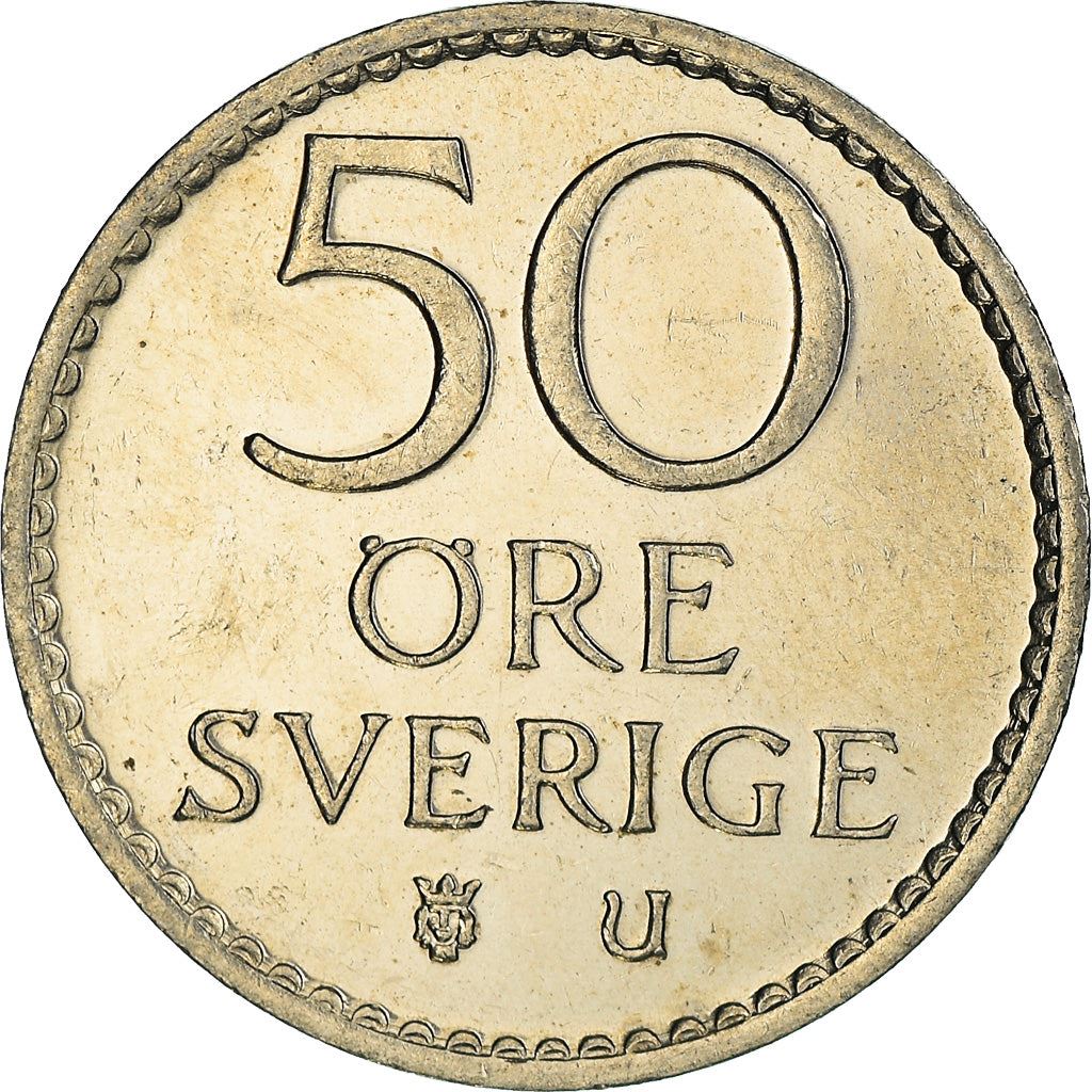 Swedish Coin 50 Öre | King Gustaf VI Adolf | Sweden | 1962 - 1973