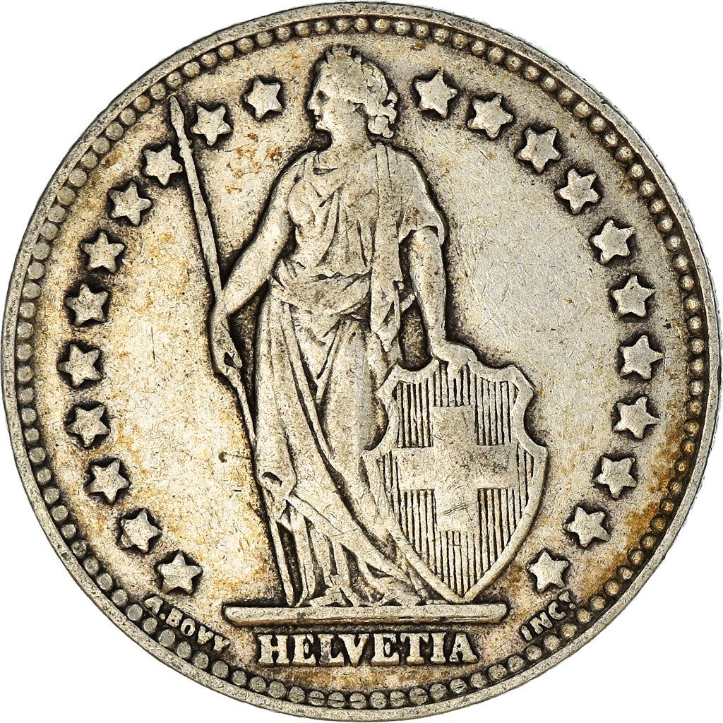 Switzerland Coin Swiss 1 Franc | Helvetia | KM24 | 1875 - 1967