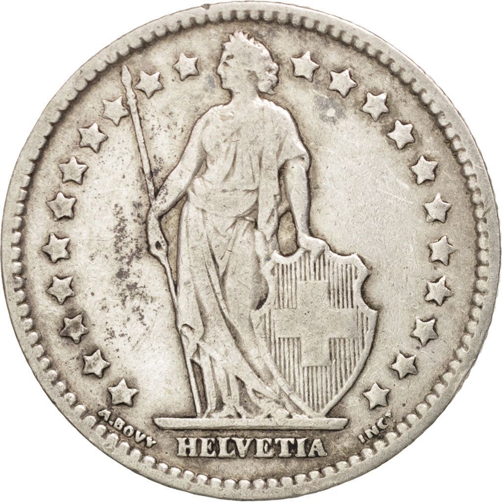 Switzerland Coin Swiss 1 Franc | Helvetia | KM24 | 1875 - 1967