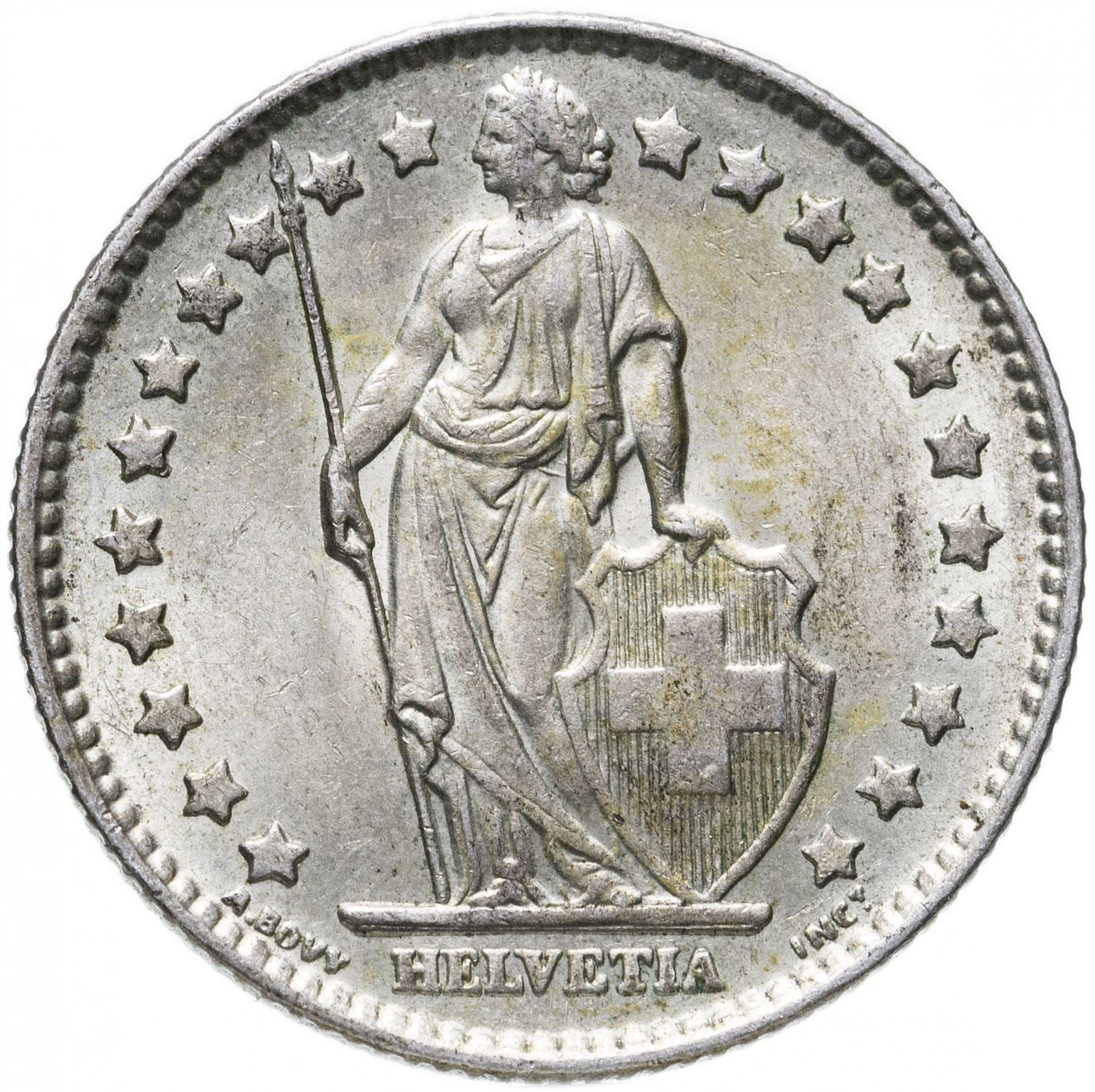 Switzerland Coin Swiss 1 Franc | Helvetia | KM24 | 1875 - 1967