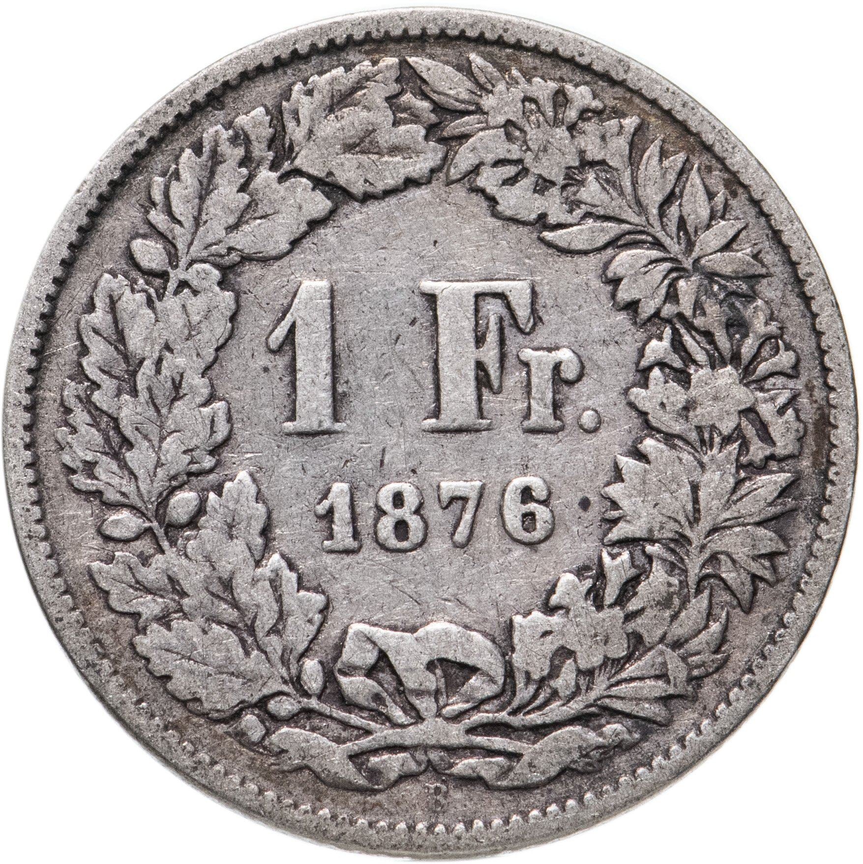 Switzerland Coin Swiss 1 Franc | Helvetia | KM24 | 1875 - 1967