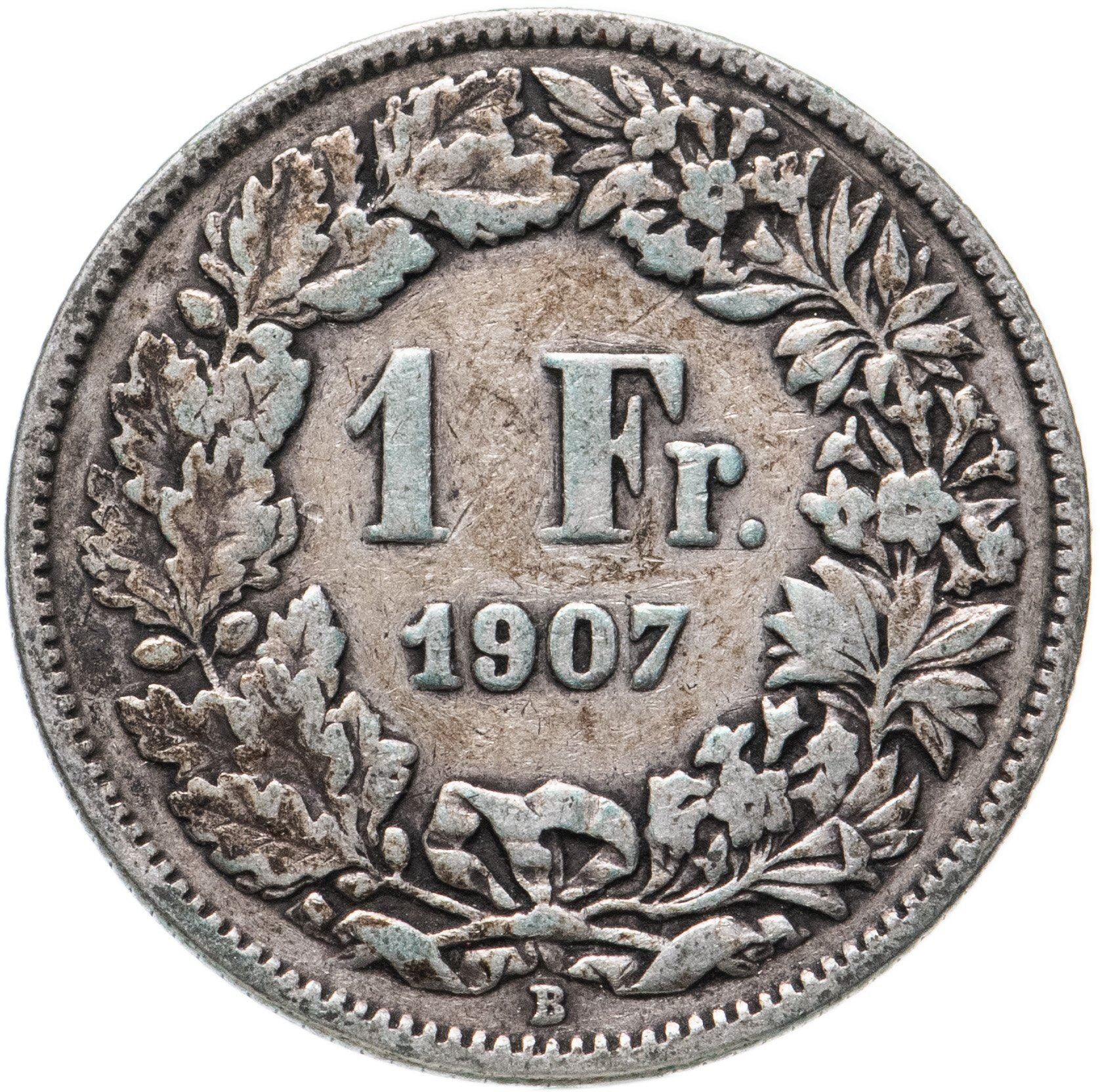 Switzerland Coin Swiss 1 Franc | Helvetia | KM24 | 1875 - 1967