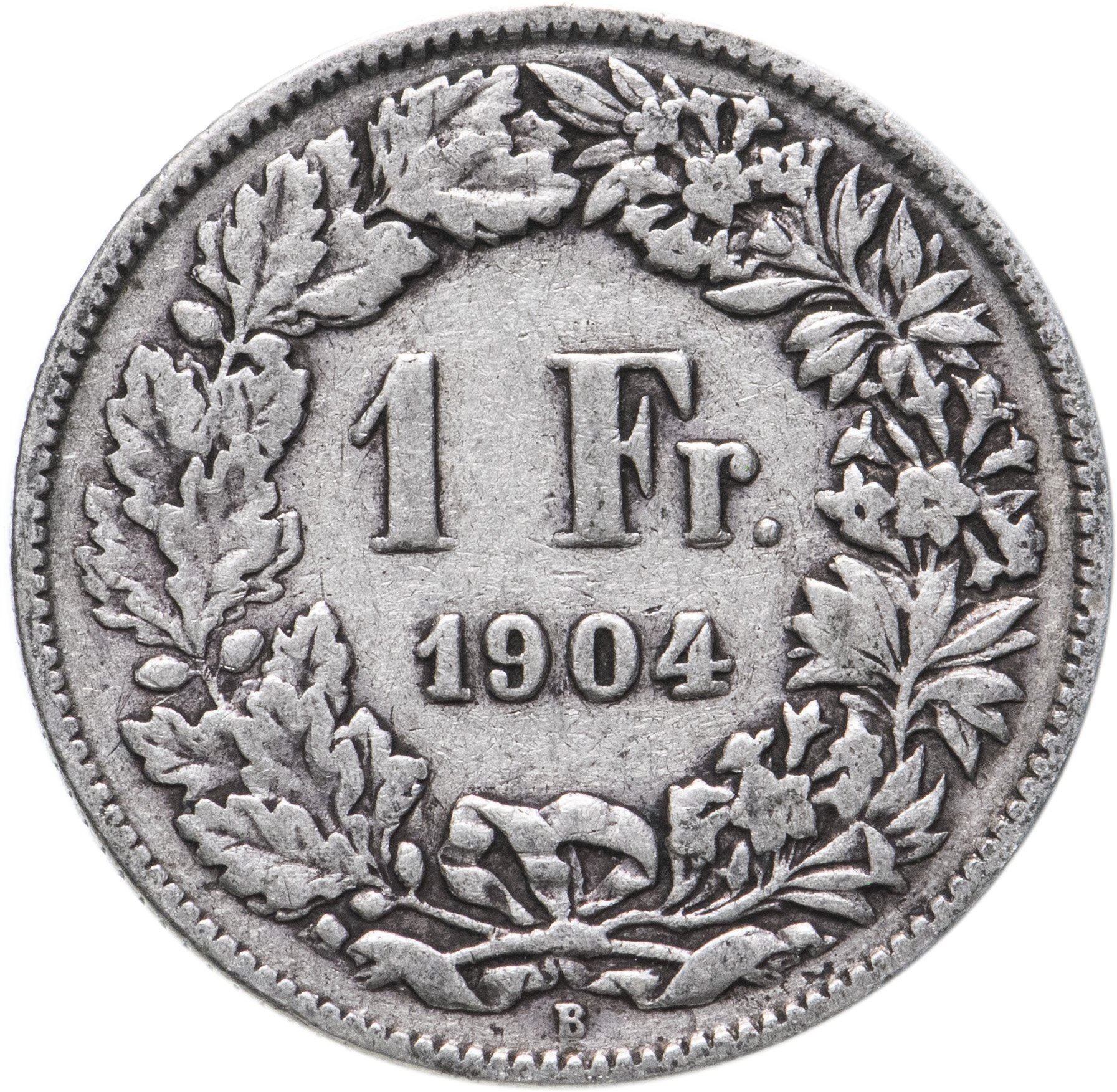 Switzerland Coin Swiss 1 Franc | Helvetia | KM24 | 1875 - 1967