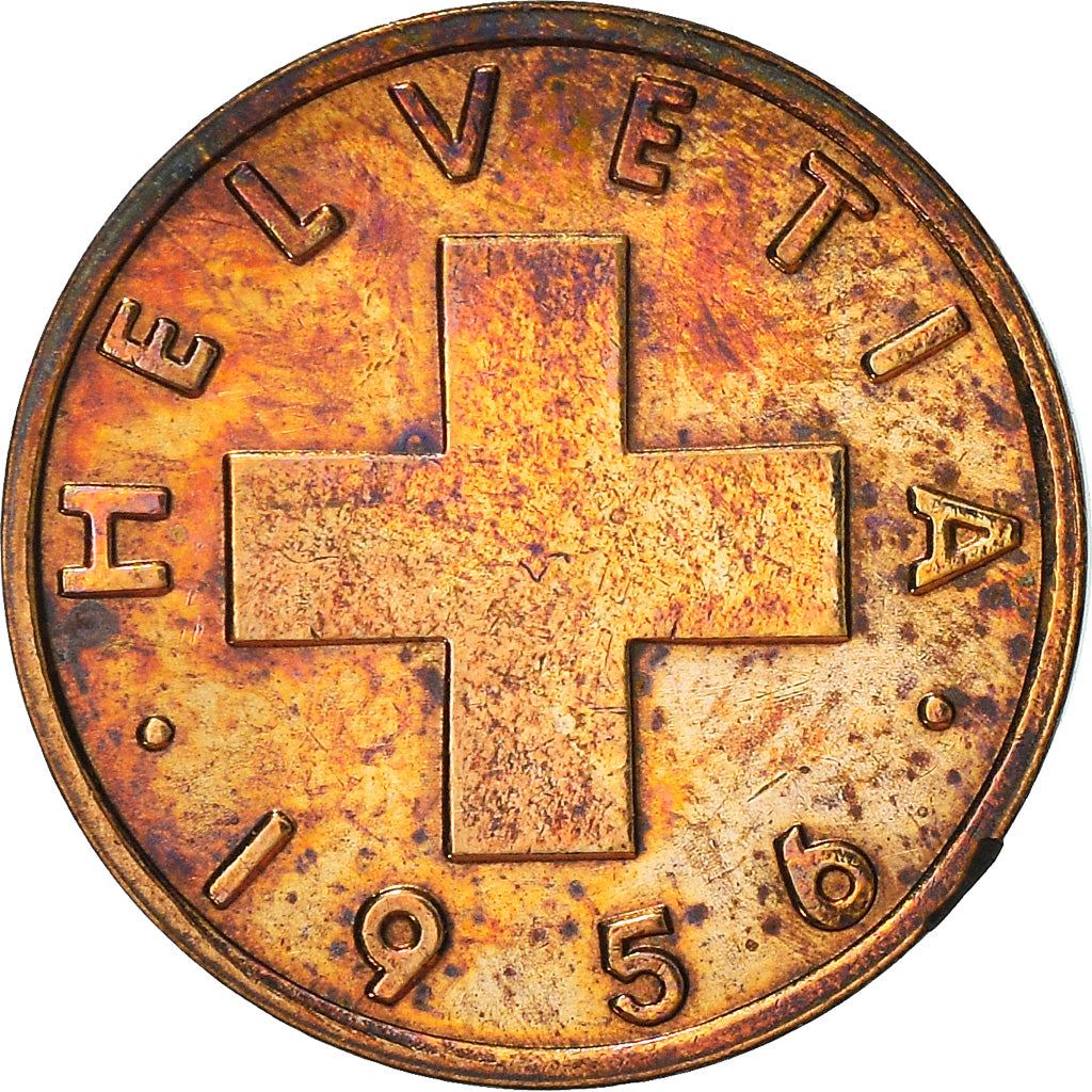 Switzerland Coin Swiss 1 Rappen | Wheat Spike | Swiss Cross | KM46 | 1948 - 2006