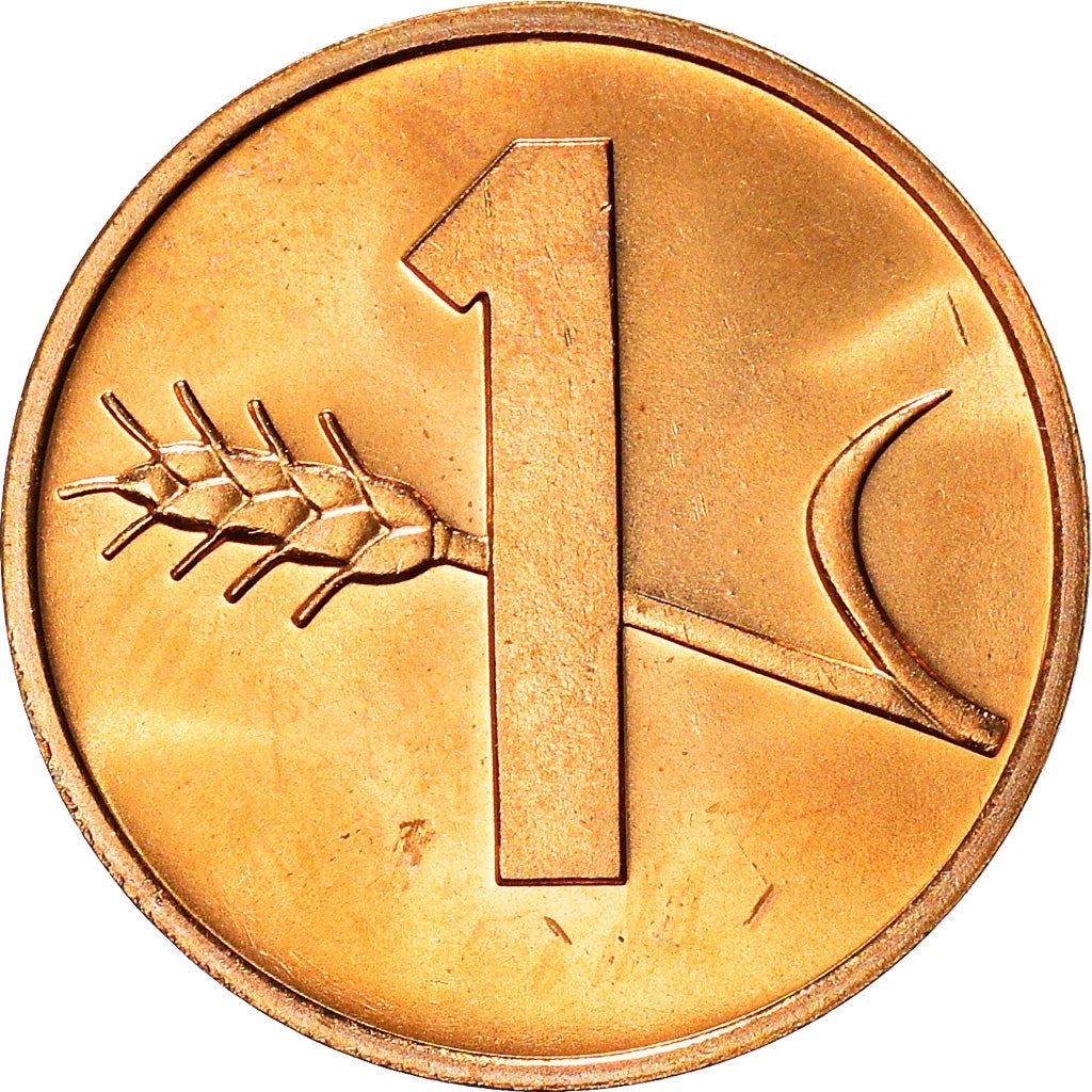 Switzerland Coin Swiss 1 Rappen | Wheat Spike | Swiss Cross | KM46 | 1948 - 2006