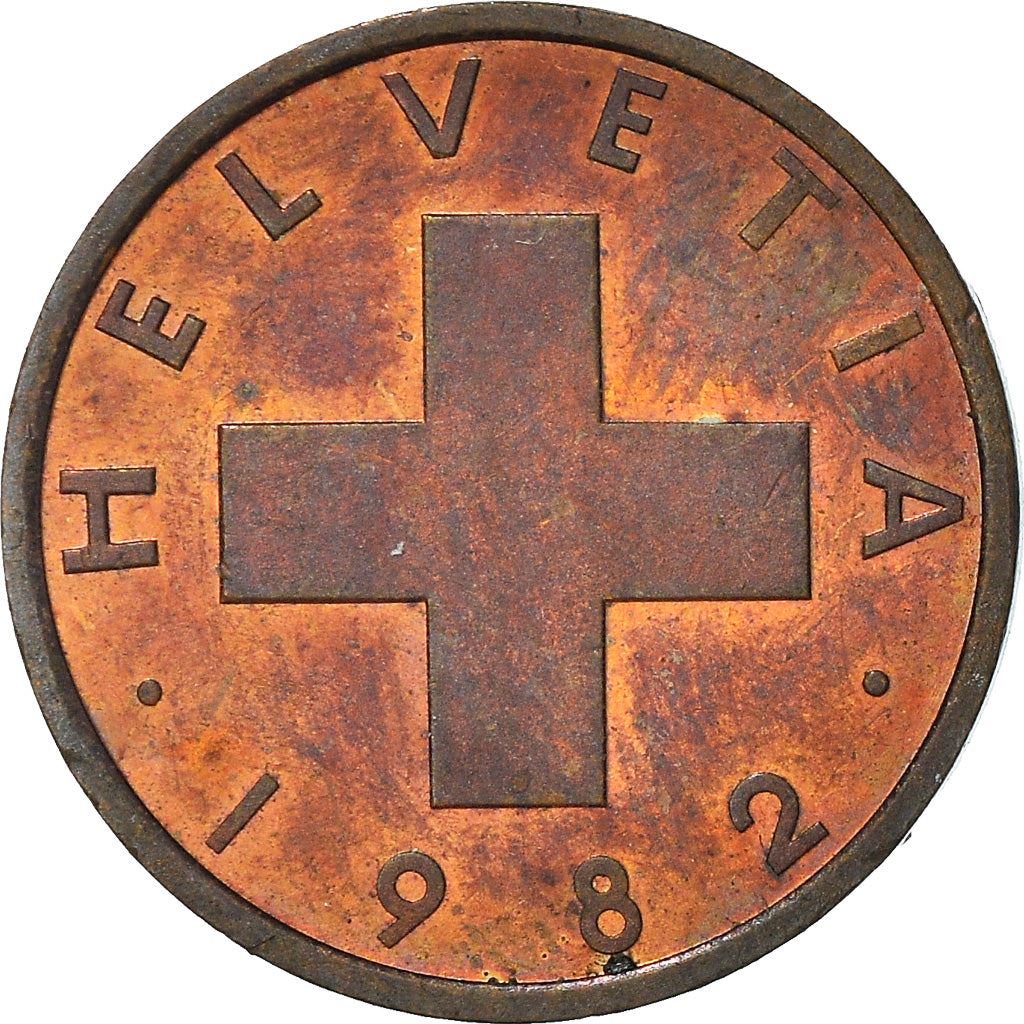 Switzerland Coin Swiss 1 Rappen | Wheat Spike | Swiss Cross | KM46 | 1948 - 2006