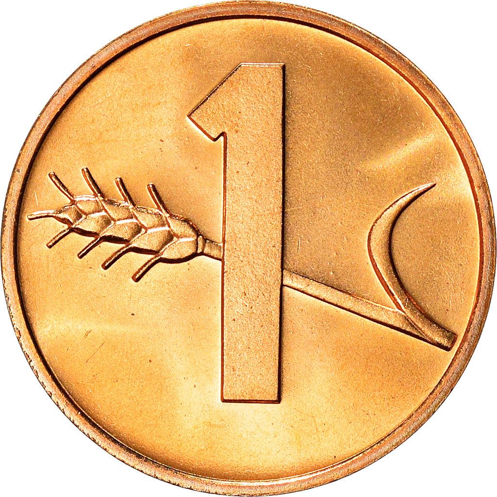 Switzerland Coin Swiss 1 Rappen | Wheat Spike | Swiss Cross | KM46 | 1948 - 2006