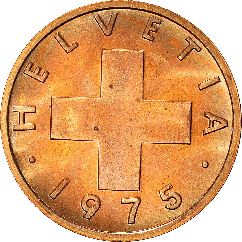 Switzerland Coin Swiss 1 Rappen | Wheat Spike | Swiss Cross | KM46 | 1948 - 2006