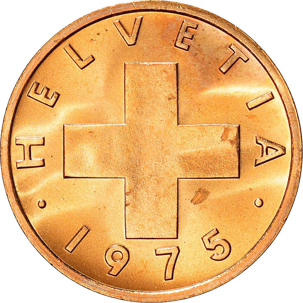 Switzerland Coin Swiss 1 Rappen | Wheat Spike | Swiss Cross | KM46 | 1948 - 2006