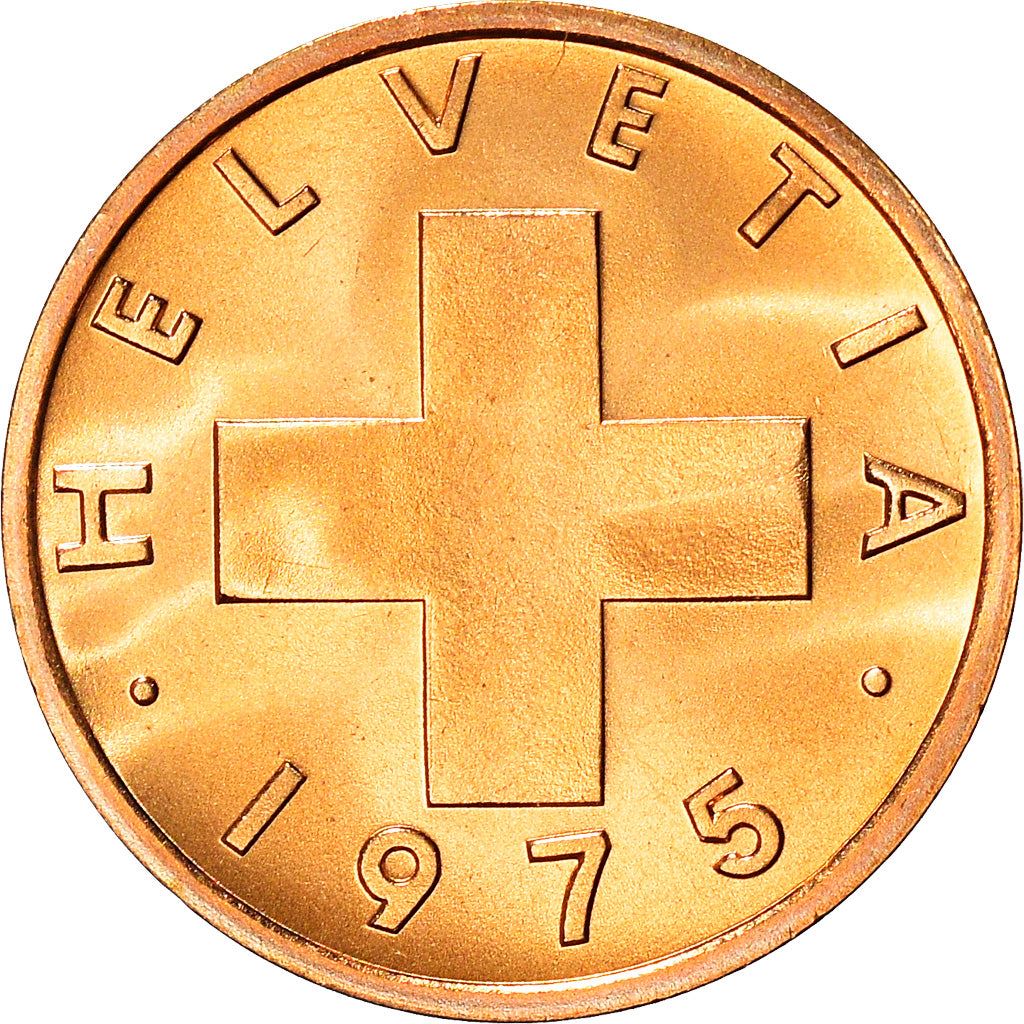 Switzerland Coin Swiss 1 Rappen | Wheat Spike | Swiss Cross | KM46 | 1948 - 2006