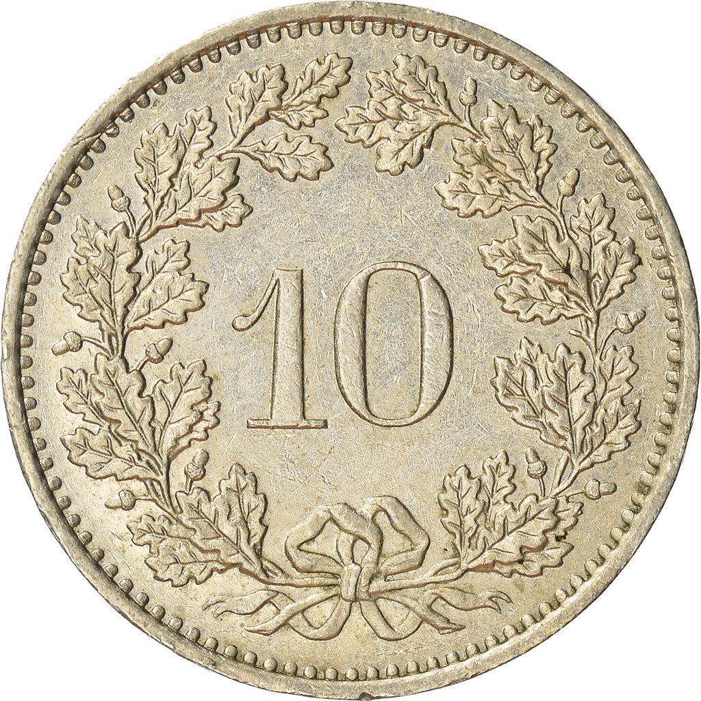 Switzerland Coin Swiss 10 Rappen | Goddess of Liberty Libertas | KM27 | 1879 - 2021