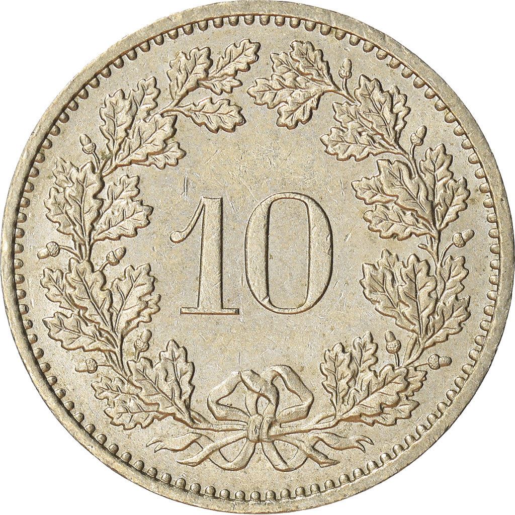 Switzerland Coin Swiss 10 Rappen | Goddess of Liberty Libertas | KM27 | 1879 - 2021