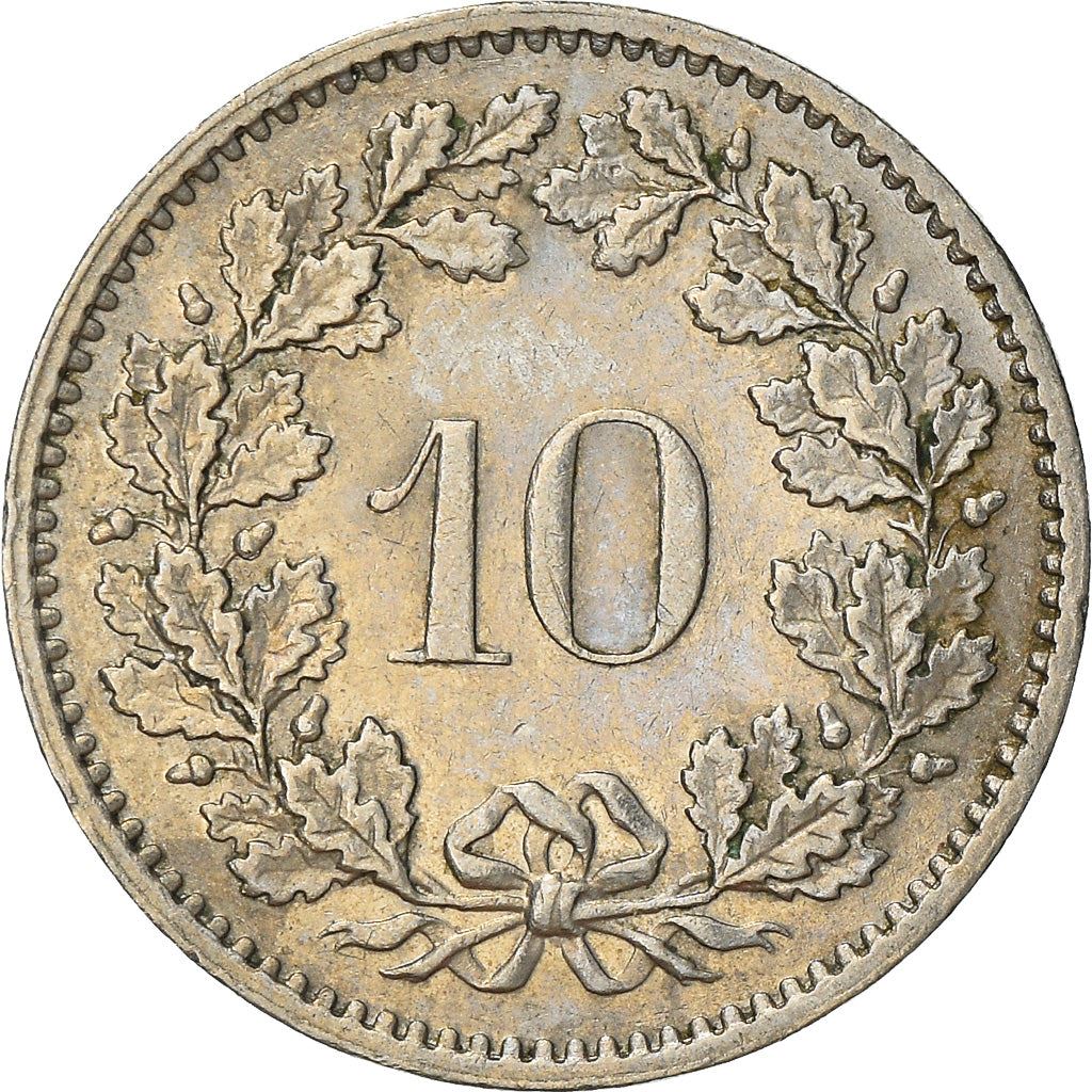 Switzerland Coin Swiss 10 Rappen | Goddess of Liberty Libertas | KM27 | 1879 - 2021