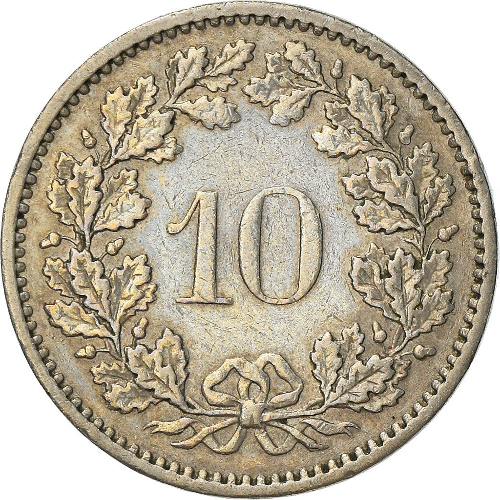 Switzerland Coin Swiss 10 Rappen | Goddess of Liberty Libertas | KM27 | 1879 - 2021