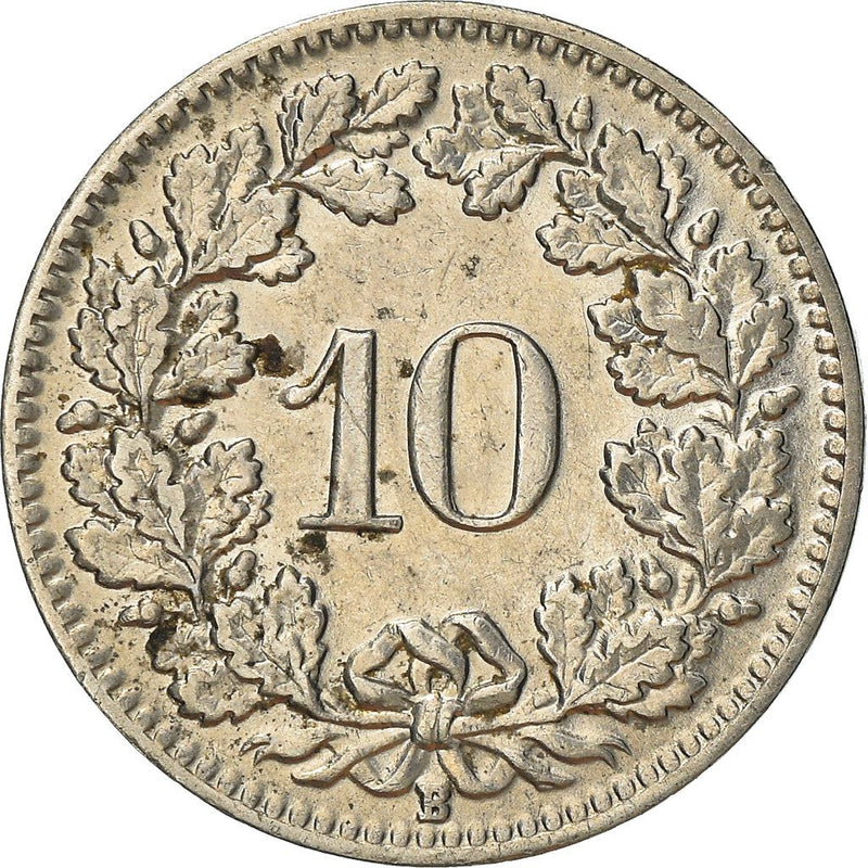 Switzerland Coin Swiss 10 Rappen | Goddess of Liberty Libertas | KM27b | 1932 - 1939