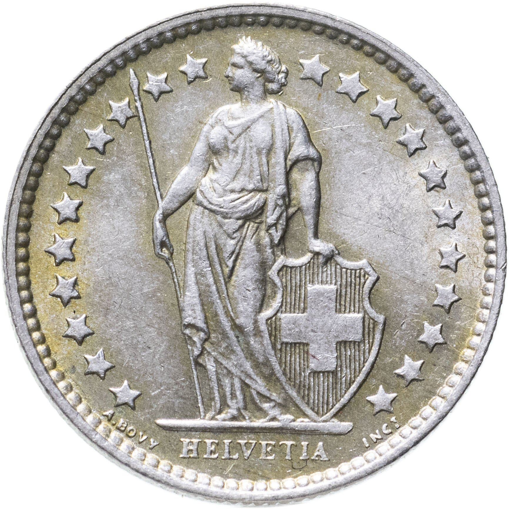 Switzerland Coin Swiss ½ Franc | Helvetia | KM23 | 1875 - 1967