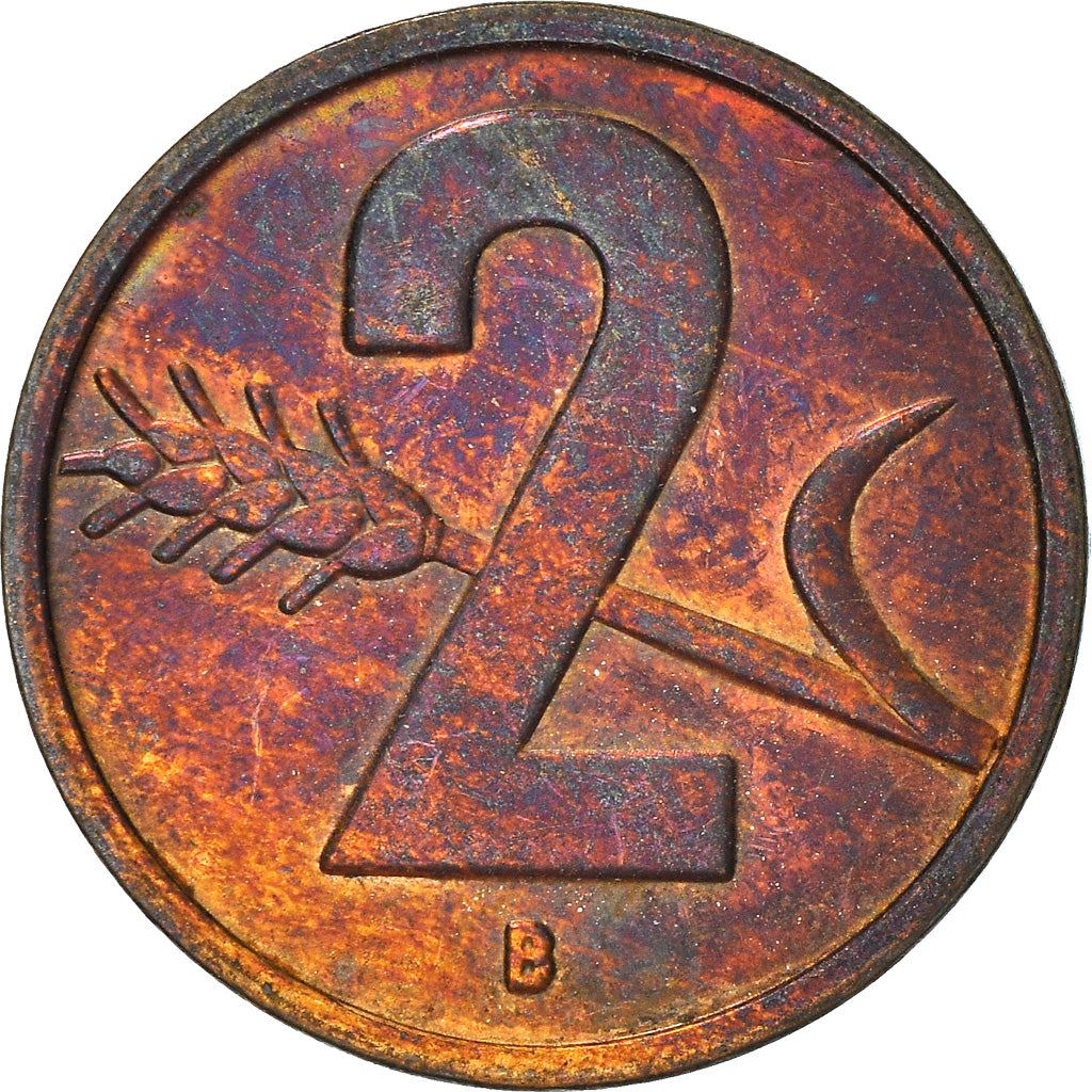 Switzerland Coin Swiss 2 Rappen | Wheat Spike | Swiss Cross | KM47 | 1948 - 1974