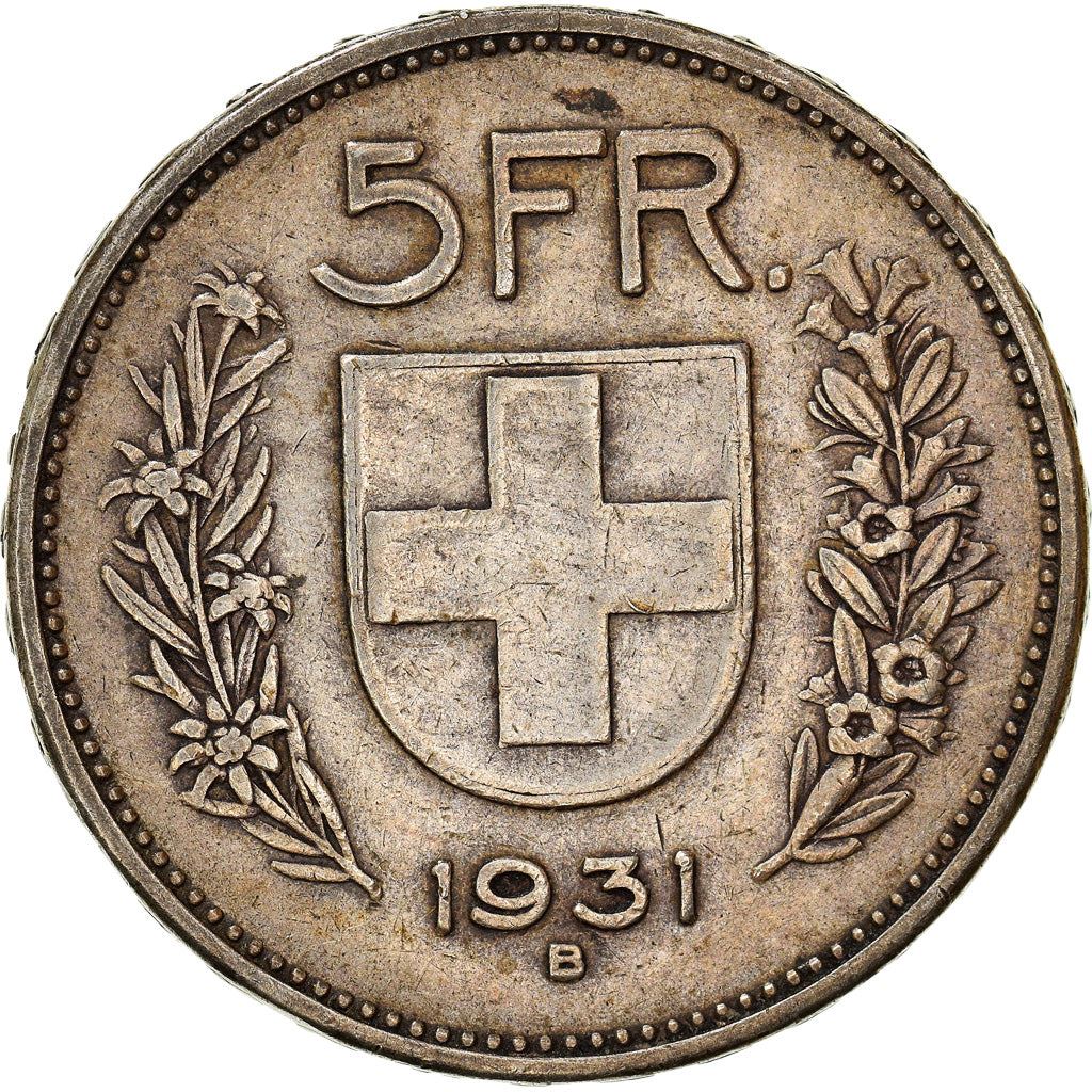 Switzerland Coin Swiss 5 Francs | Composer Paul Burkhard | KM40 | 1931 - 1969