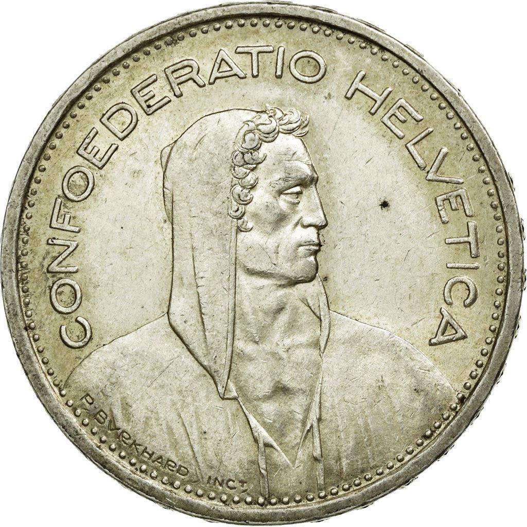 Switzerland Coin Swiss 5 Francs | Composer Paul Burkhard | KM40 | 1931 - 1969