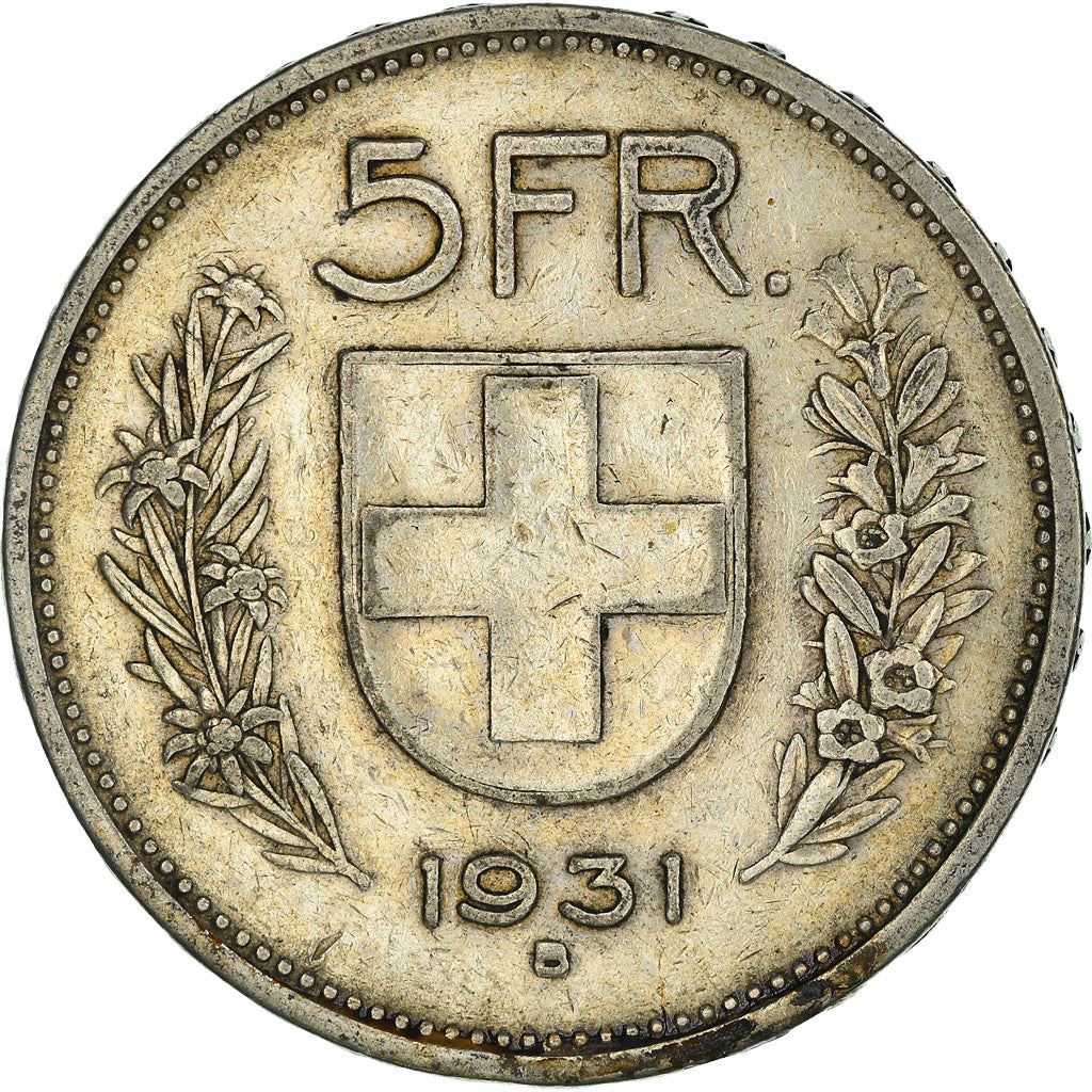 Switzerland Coin Swiss 5 Francs | Composer Paul Burkhard | KM40 | 1931 - 1969