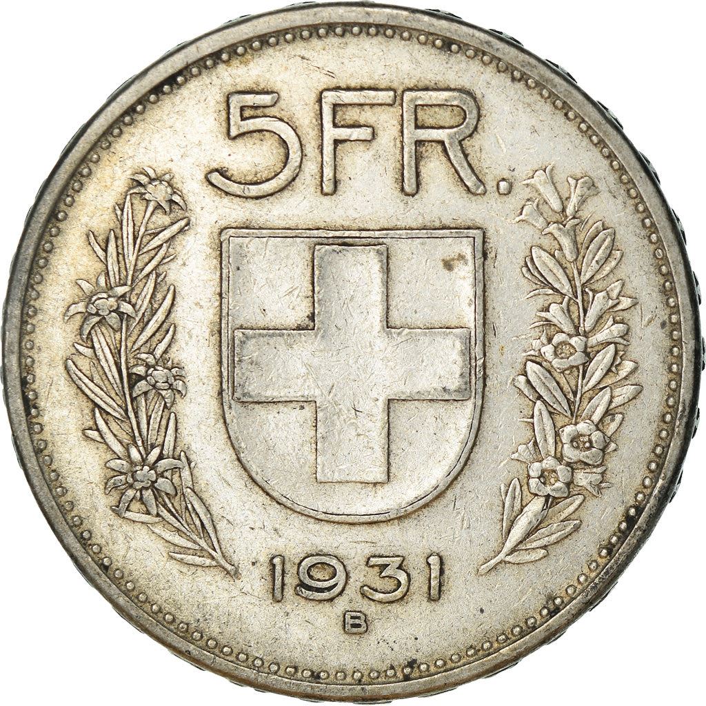 Switzerland Coin Swiss 5 Francs | Composer Paul Burkhard | KM40 | 1931 - 1969