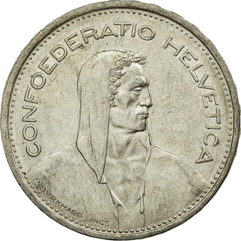 Switzerland Coin Swiss 5 Francs | Composer Paul Burkhard | KM40 | 1931 - 1969