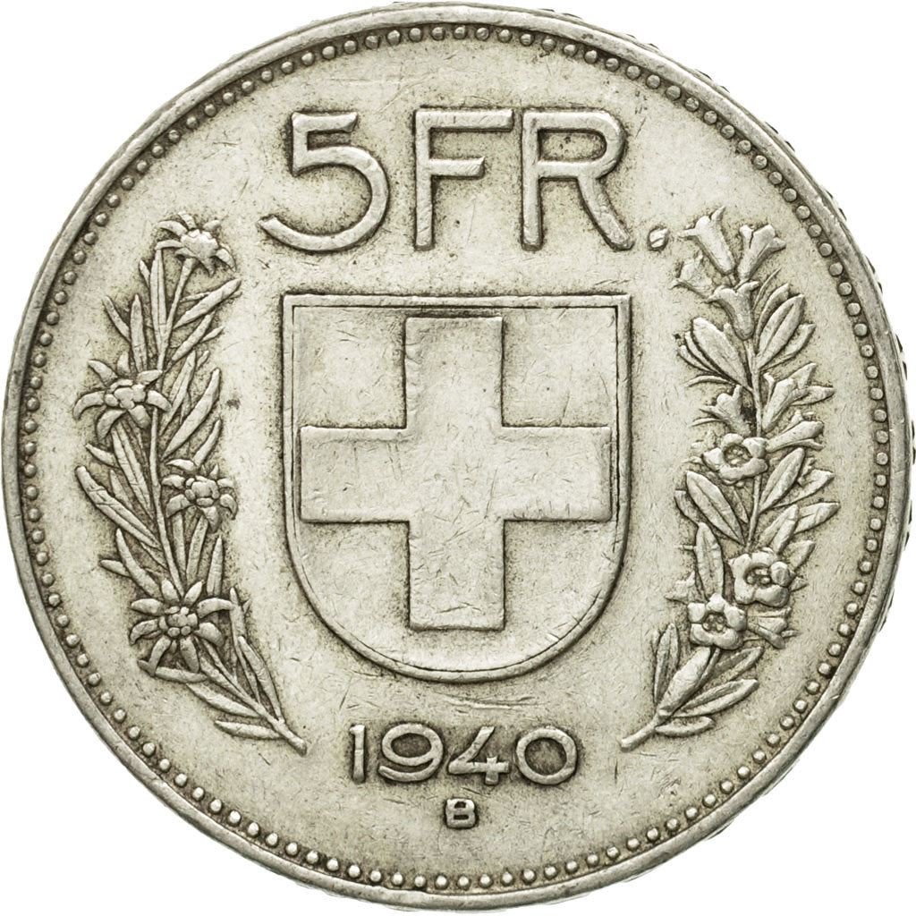 Switzerland Coin Swiss 5 Francs | Composer Paul Burkhard | KM40 | 1931 - 1969