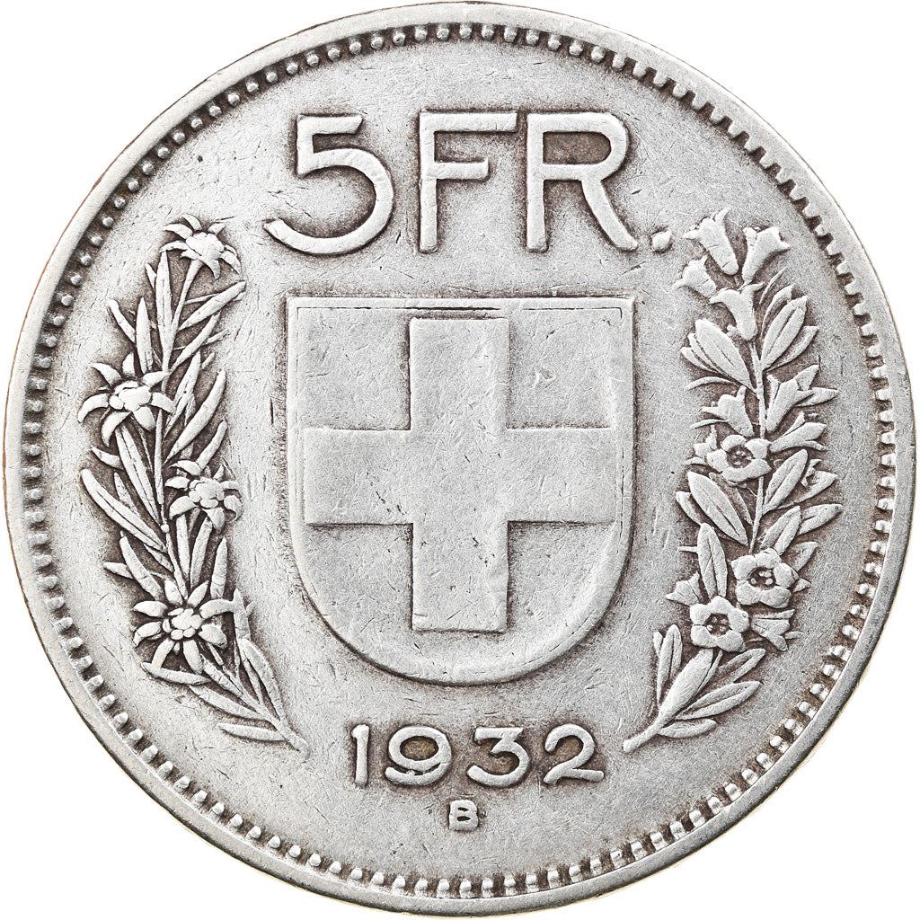 Switzerland Coin Swiss 5 Francs | Composer Paul Burkhard | KM40 | 1931 - 1969