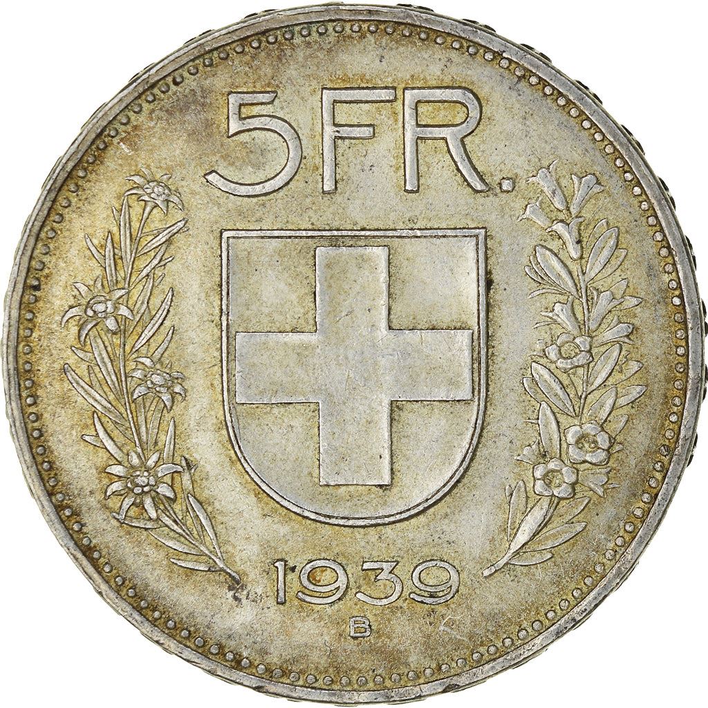 Switzerland Coin Swiss 5 Francs | Composer Paul Burkhard | KM40 | 1931 - 1969