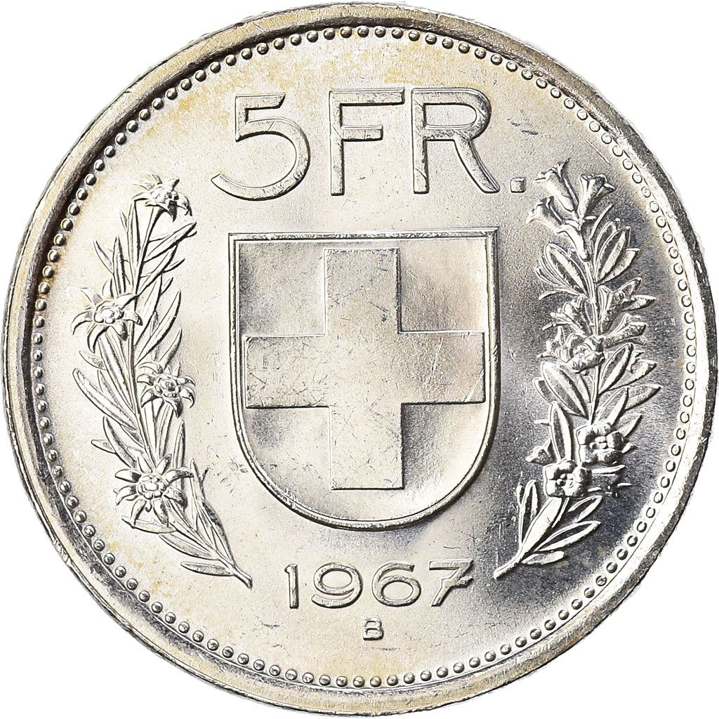 Switzerland Coin Swiss 5 Francs | Composer Paul Burkhard | KM40 | 1931 - 1969