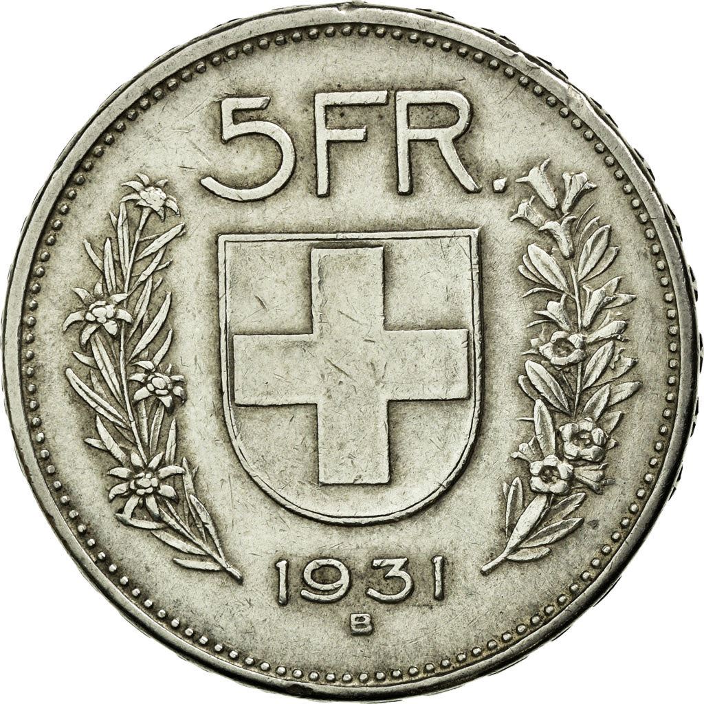 Switzerland Coin Swiss 5 Francs | Composer Paul Burkhard | KM40 | 1931 - 1969