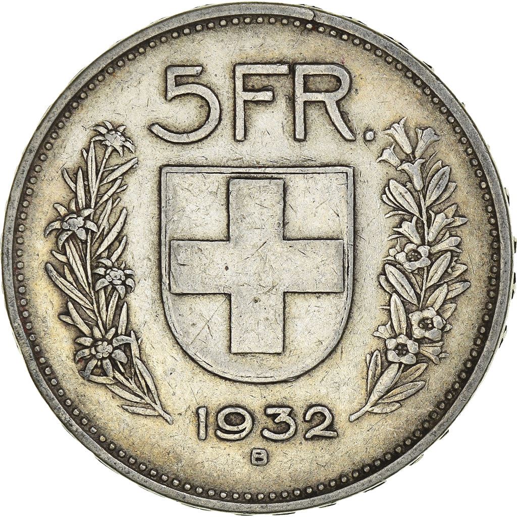 Switzerland Coin Swiss 5 Francs | Composer Paul Burkhard | KM40 | 1931 - 1969