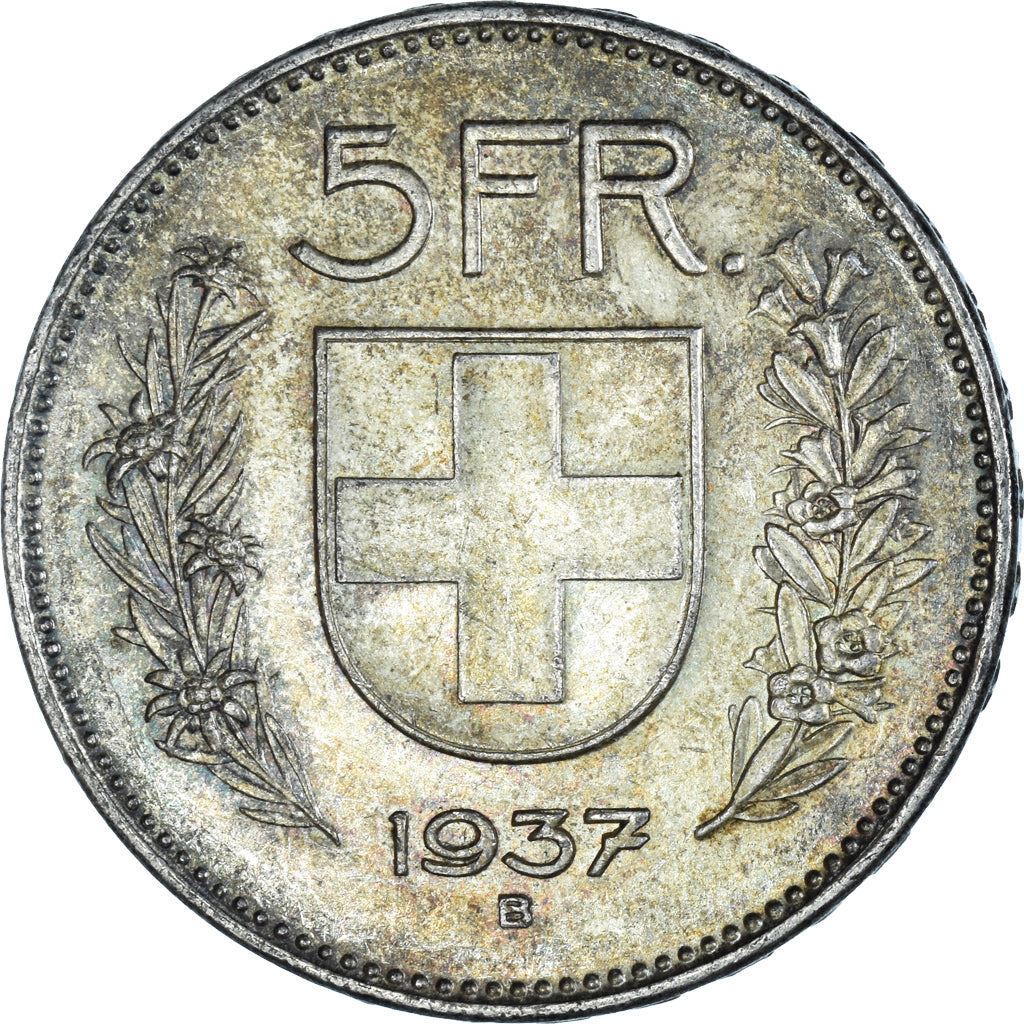 Switzerland Coin Swiss 5 Francs | Composer Paul Burkhard | KM40 | 1931 - 1969