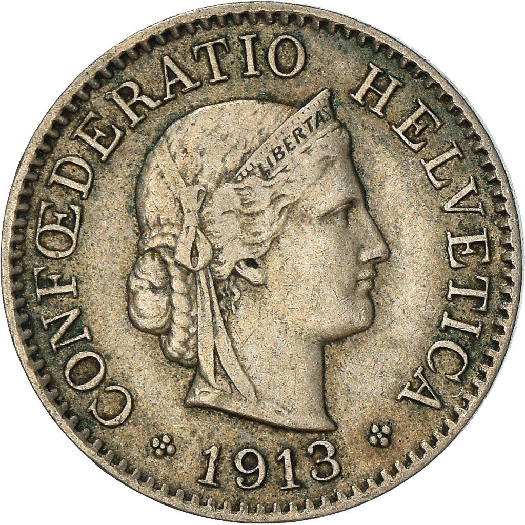 Switzerland Coin Swiss 5 Rappen | Goddess of Liberty Libertas | KM26 | 1879 - 1980