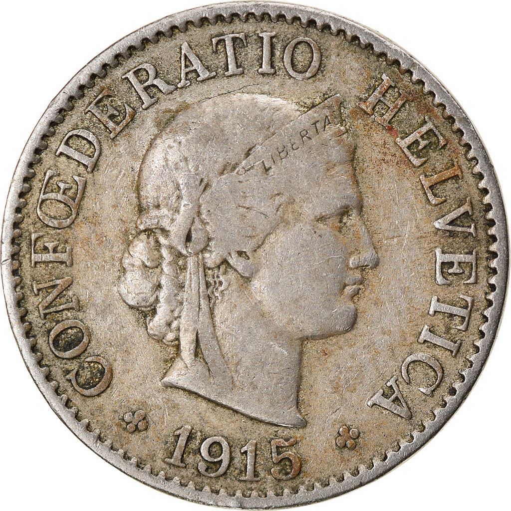 Switzerland Coin Swiss 5 Rappen | Goddess of Liberty Libertas | KM26 | 1879 - 1980