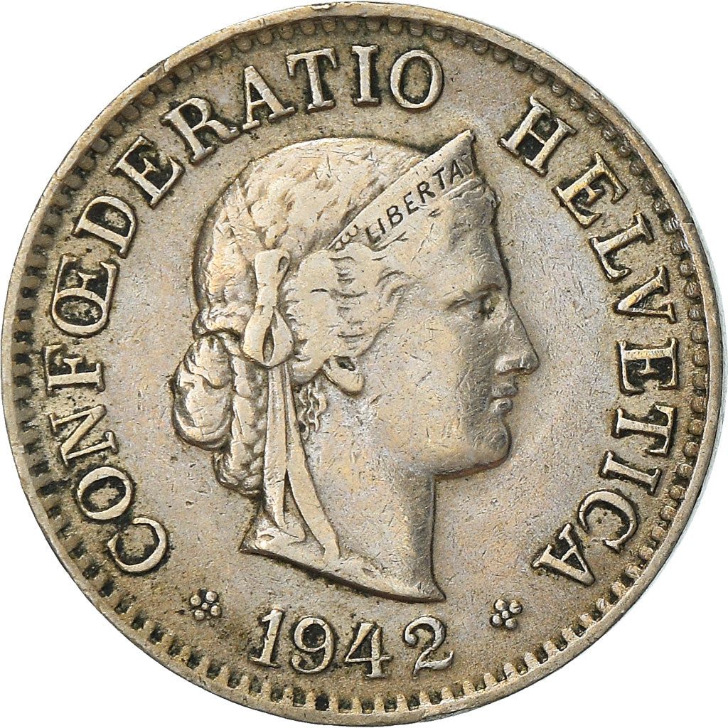 Switzerland Coin Swiss 5 Rappen | Goddess of Liberty Libertas | KM26 | 1879 - 1980