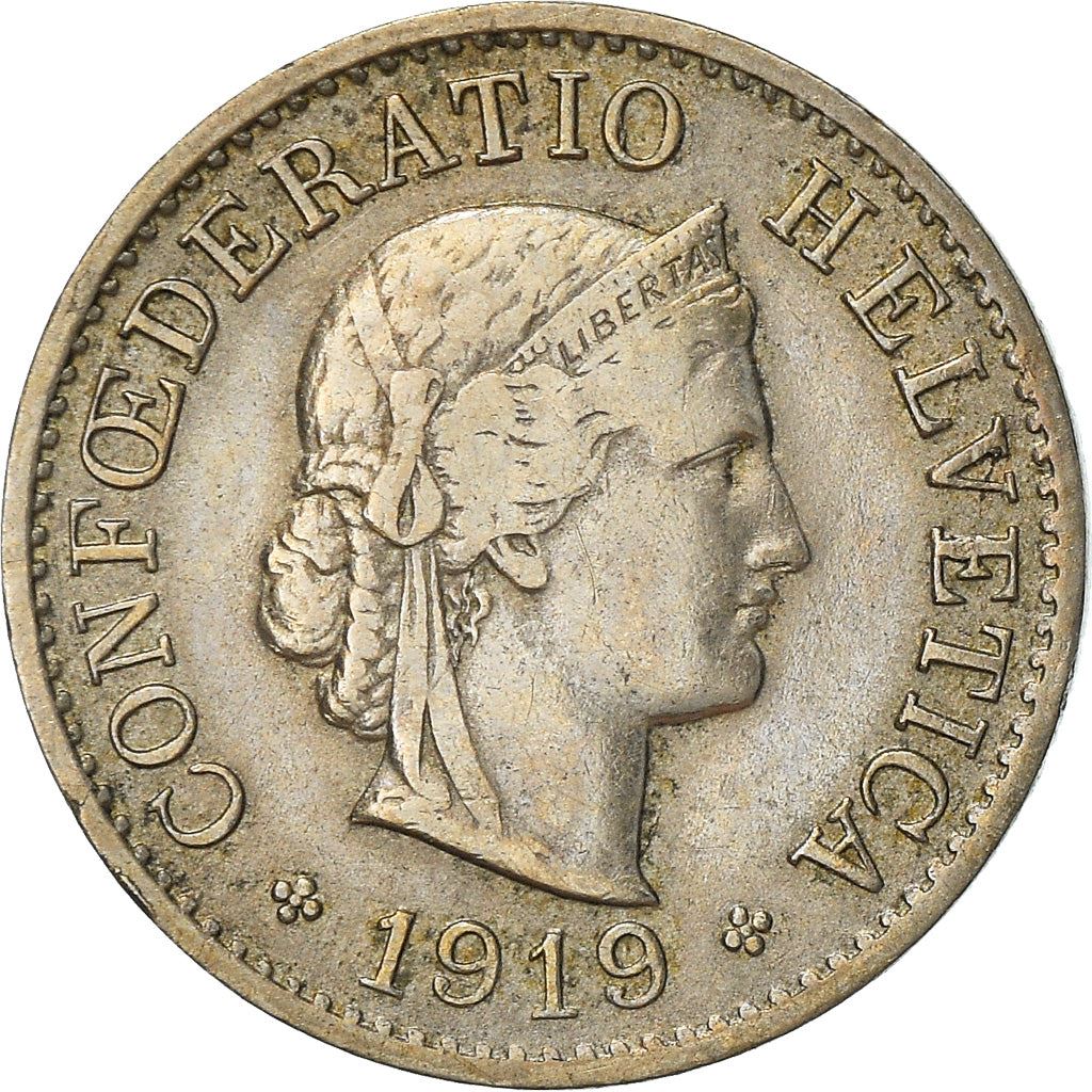 Switzerland Coin Swiss 5 Rappen | Goddess of Liberty Libertas | KM26 | 1879 - 1980