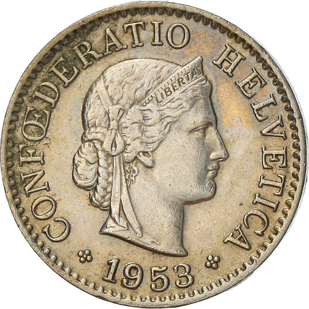 Switzerland Coin Swiss 5 Rappen | Goddess of Liberty Libertas | KM26 | 1879 - 1980