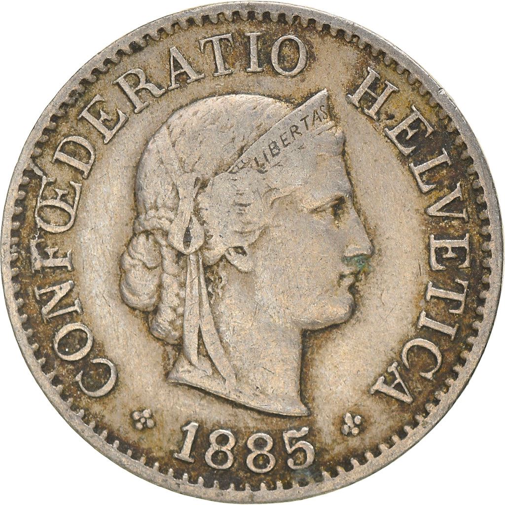 Switzerland Coin Swiss 5 Rappen | Goddess of Liberty Libertas | KM26 | 1879 - 1980