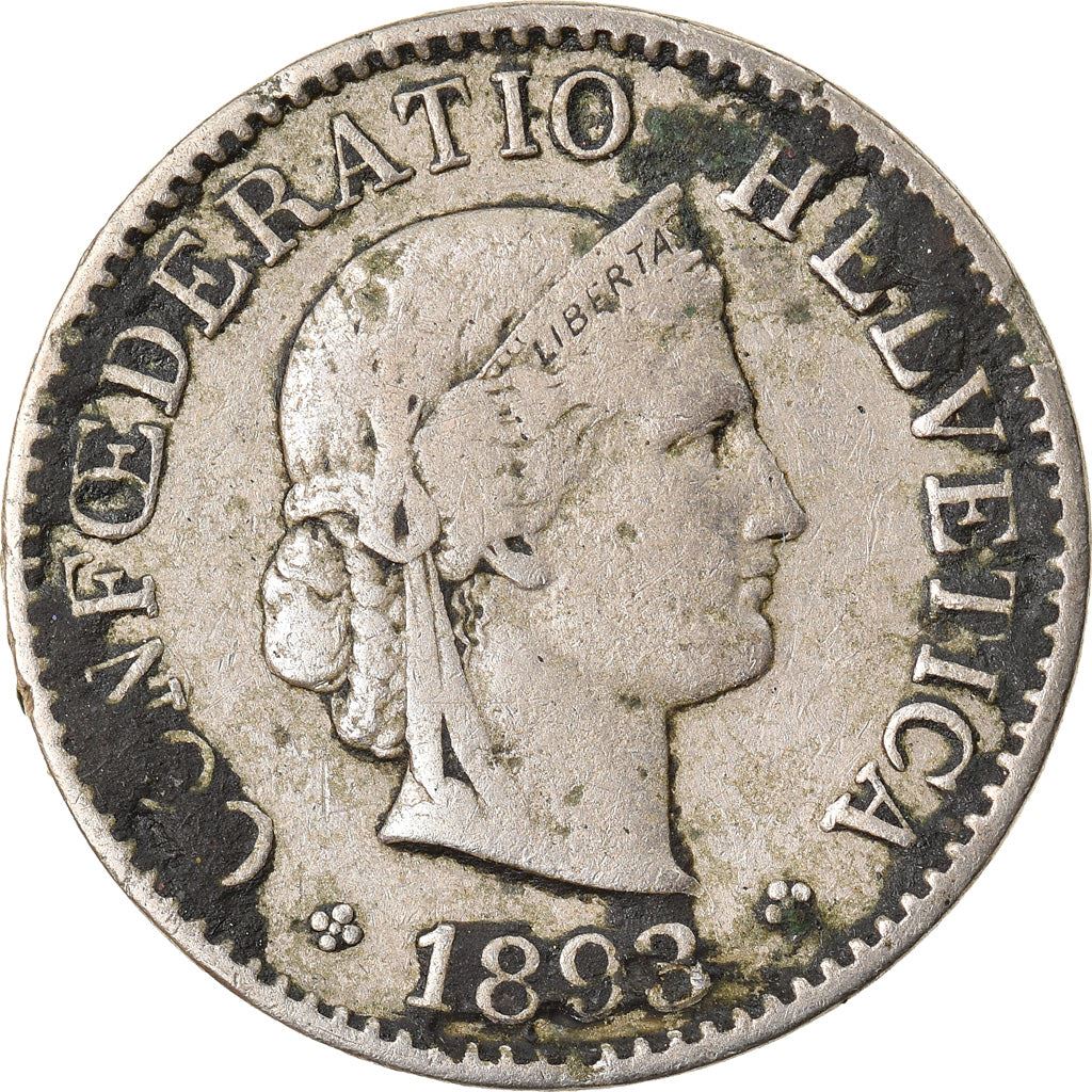 Switzerland Coin Swiss 5 Rappen | Goddess of Liberty Libertas | KM26 | 1879 - 1980