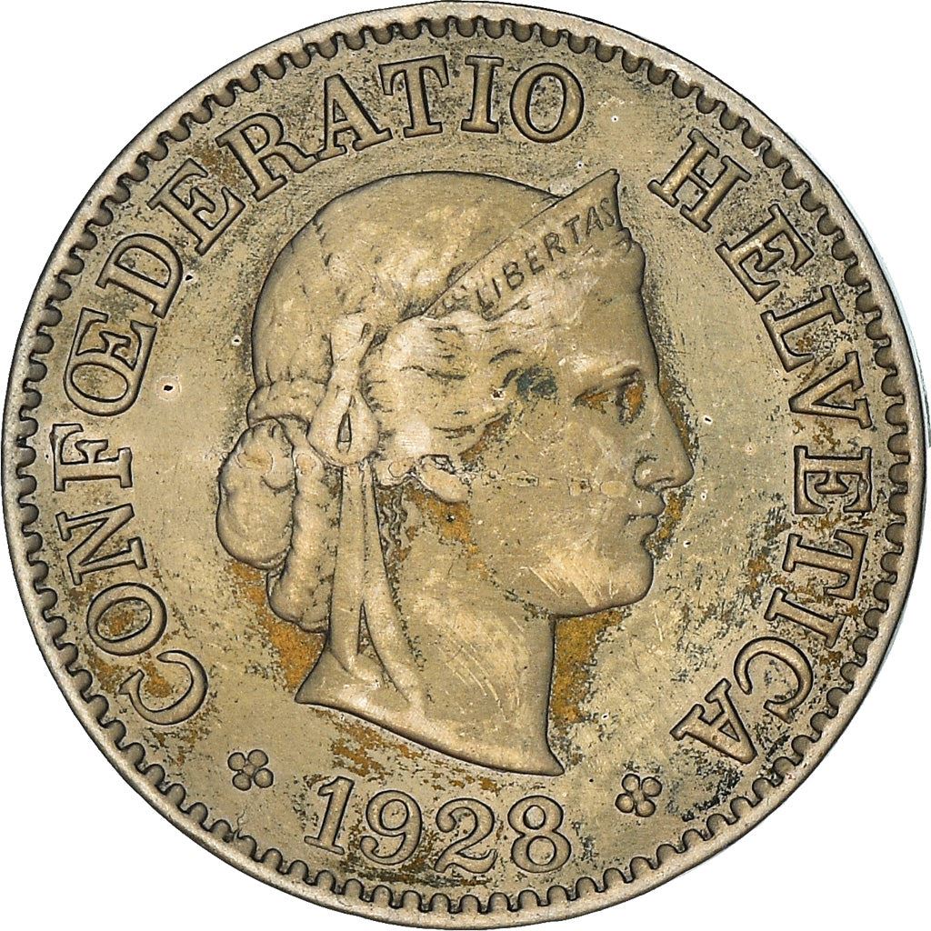 Switzerland Coin Swiss 5 Rappen | Goddess of Liberty Libertas | KM26 | 1879 - 1980