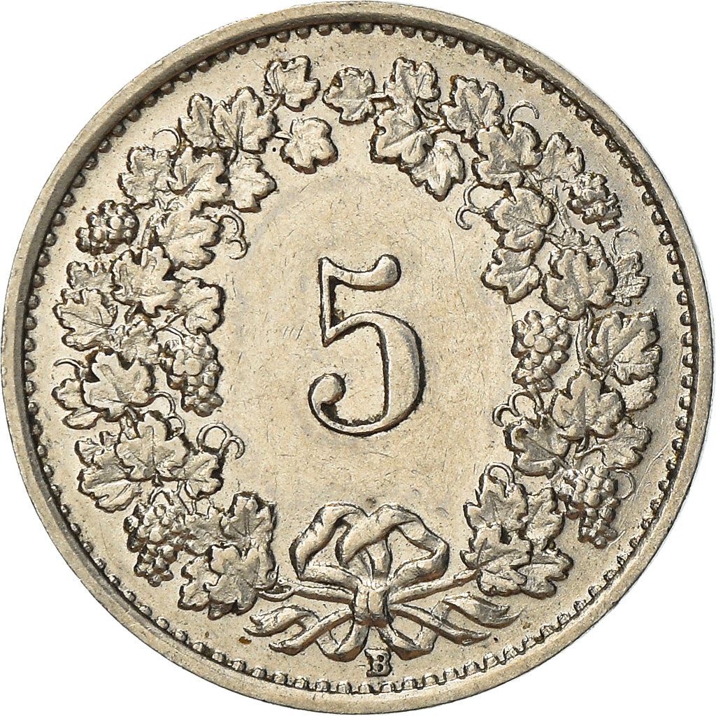 Switzerland Coin Swiss 5 Rappen | Goddess of Liberty Libertas | KM26b | 1932 - 1941