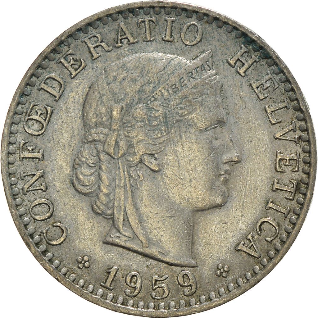 Switzerland | Swiss | 20 Rappen Coin | Goddess of Liberty Libertas | KM29a | 1939 - 2021